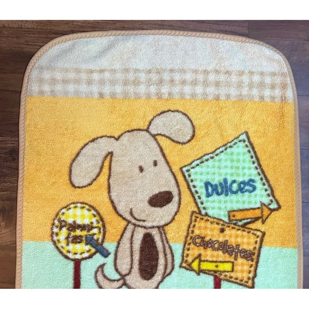 Vintage The World Baby Mink Blanket Puppy Dog Chiko Light Plush 43x31
